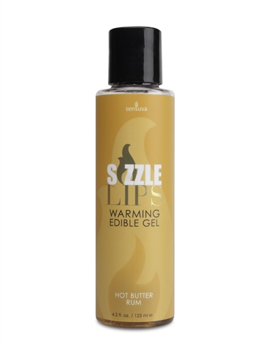 4b5ae9848e957b20f6bfc4cf60737a34 Sizzle Lips Warming Edible Gel - Hot Butter Rum - 4.2 Oz. - Image 1