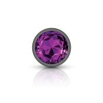 Purple Round Gem Anal Trainer Kit - Gunmetal - Image 3