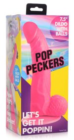 Pop Pecker 7.5 Inch Dildo With Balls - Pink - Image 6
