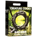 Black Caiman Silicone Cock Ring - Black - Image 5