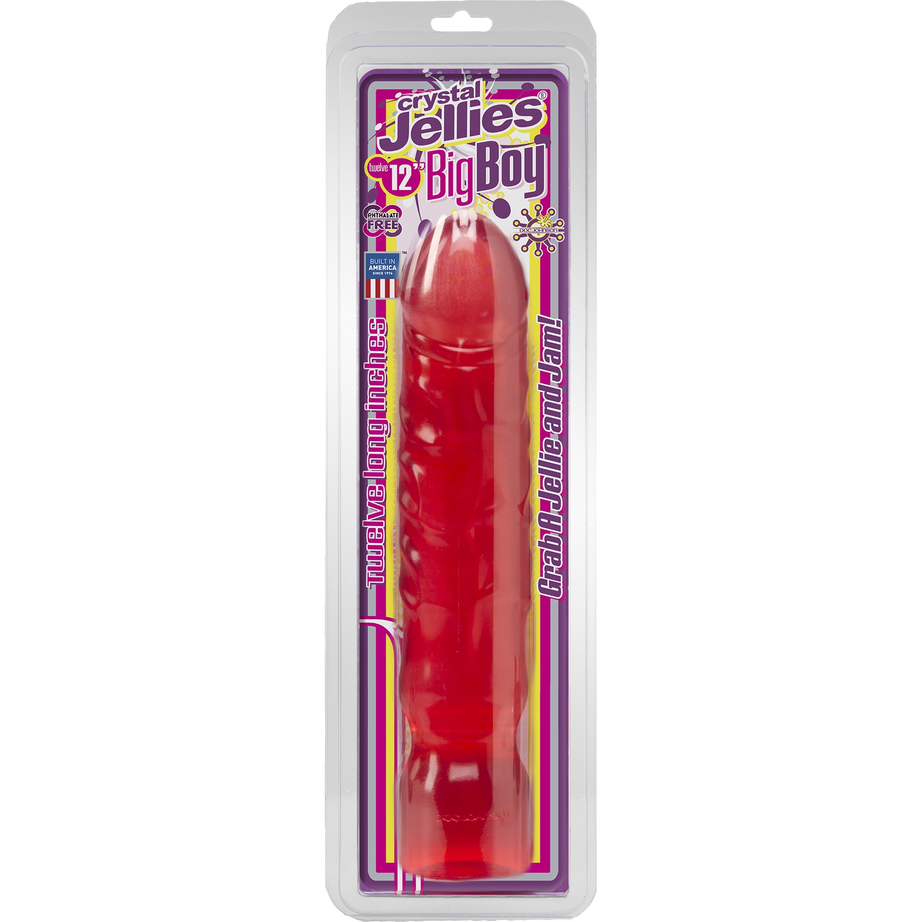 4uLPKXGbtPFliBmSw1oCsZAKSbu6fKU8 Crystal Jellies Big Boy 12 Inch - Pink - Image 1