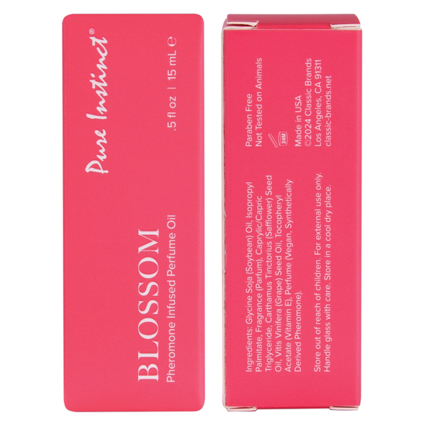 4yCmjr5j Pure Instinct Pheromone Perfume Oil With Dropper Blossom 15ml | 0.5 Fl Oz - Image 1