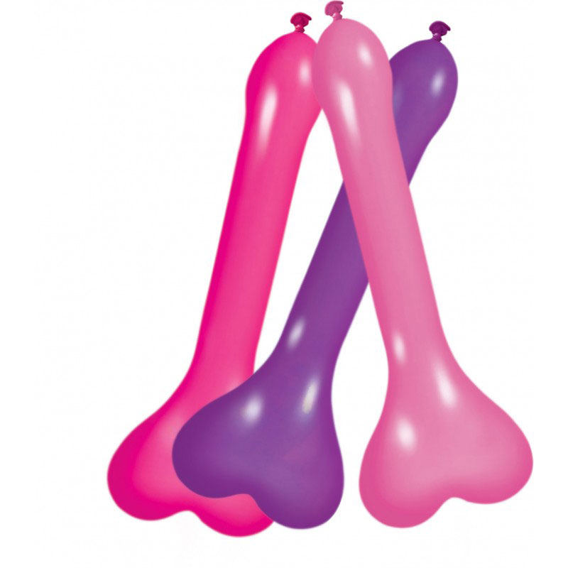 56Mshu5Y Pecker Balloons Assorted Colors 6 Pc Box - Image 1