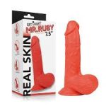 Get Lucky Real Skin Mr. Ruby 7.5" Dual Layer Dildo - Image 5