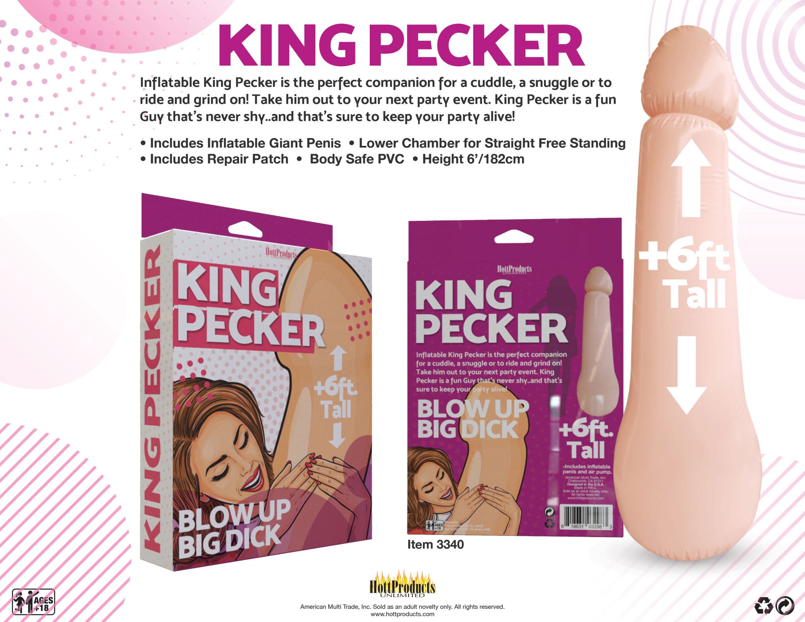 57e8SCYhbht7JXCZAmYDJZVxZRLrtUyE King Pecker- 6 Foot Giant Inflatable Penis - Image 1
