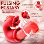 Lickgasm Lick Lasher Licking Vibrator - Red - Image 3