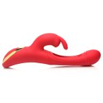 Rabbit Flick Flicking Silicone Rabbit Vibrator - Red - Image 7