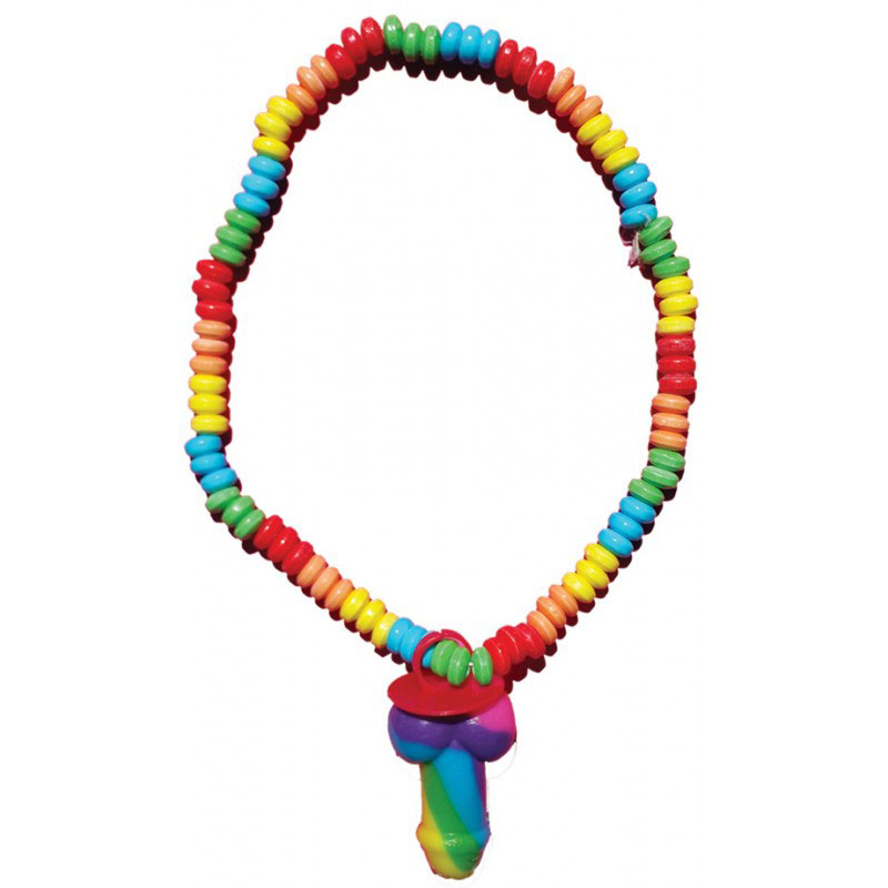 5HTKpBlT Rainbow Pecker Candy Necklace - Image 1