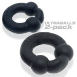 Ultraballs 2- Piece Cockring Set - Night Black - Image 2