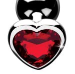 Red Heart Gem Anal Plug - Small - Image 3