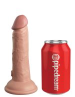 King Cock Elite 6 Inch Vibrating Silicone Dual Silicone Dual Density Cock - Light - Image 5