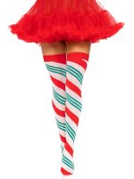 Holiday Ribbon Thigh High - Swirl - Image 2