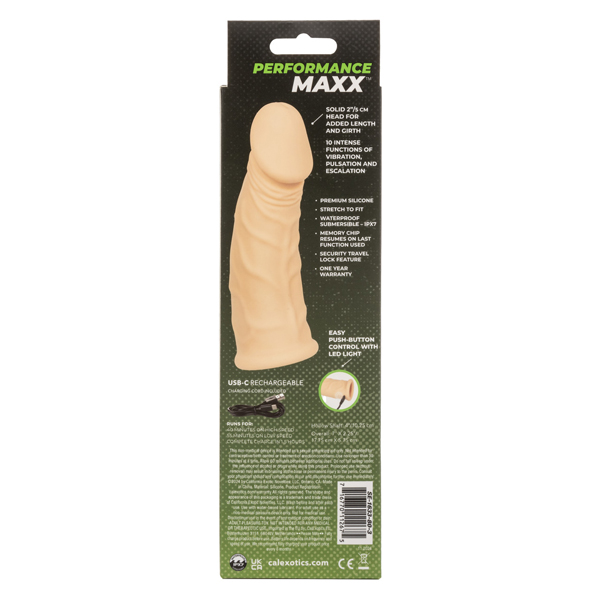 5aG3j4l9 Performance Maxx Rechargeable Vibrating Extension 7" - Ivory - Image 1
