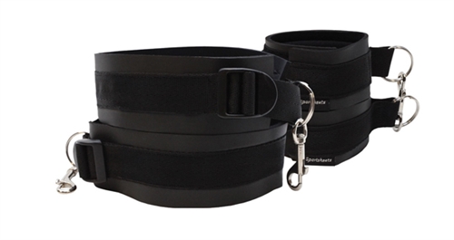 5fa6ca1f6b1f7c75df522ffd54243750 Thigh and Wrist Cuff Set - Black - Image 1