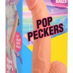 Pop Pecker 7.5 Inch Dildo With Balls - Light