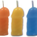 Rainbow Pecker Party Candles - 5 Pack