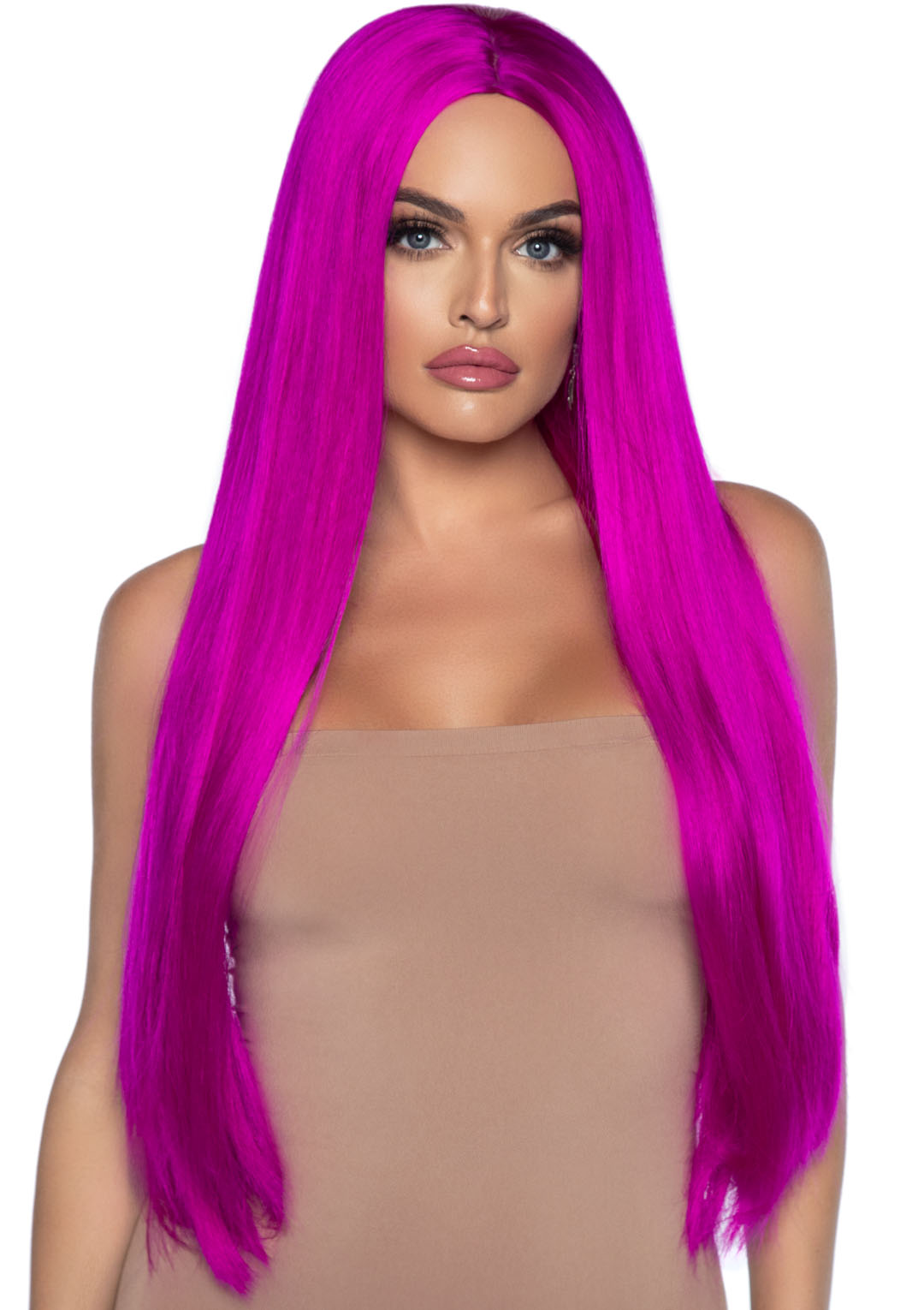 5tMvnl1xy0ERYv4PAY5RxoHkSowatFN4 33 Inch Long Straight Center Part Wig - Raspberry - Image 1