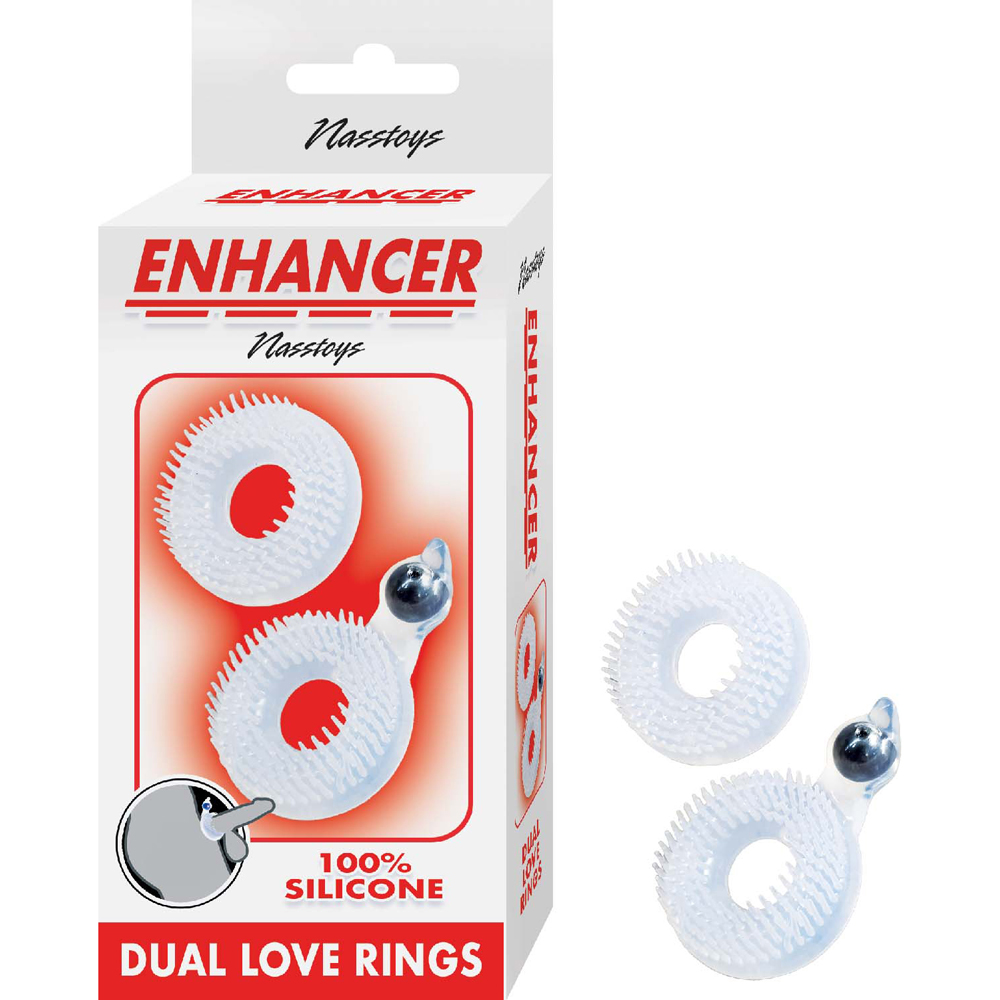 5y3mX7Uu Enhancer Dual Love Rings - Clear - Image 1