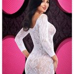 Lace Off the Shoulder Mini Dress - One Size -White