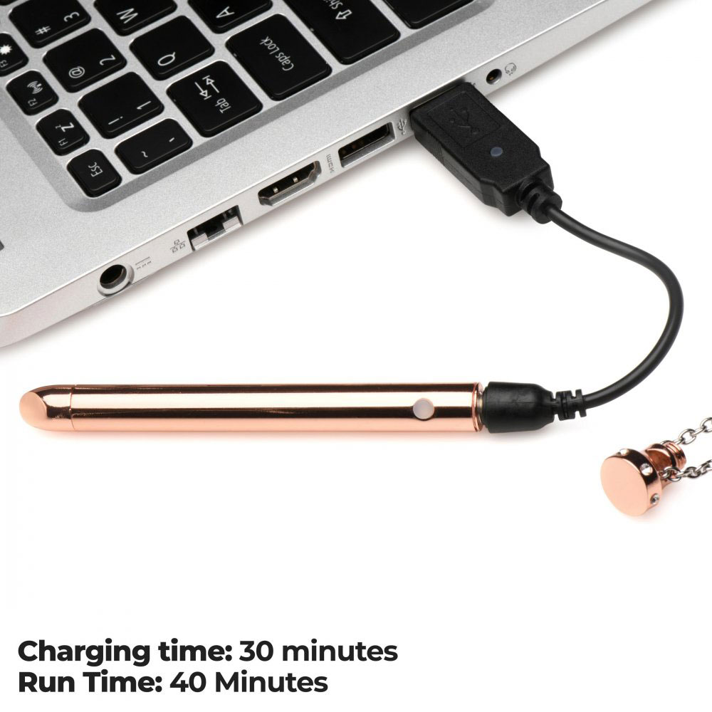 62EH4mlFxaUAYeRG86JFjtCgjWn9QQKa 7x Vibrating Necklace - Rose Gold - Image 1