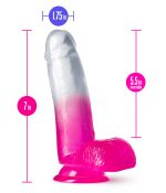 B Yours - Sugar Magnolia - 7 Inch Dildo - Fuchsia - Image 4