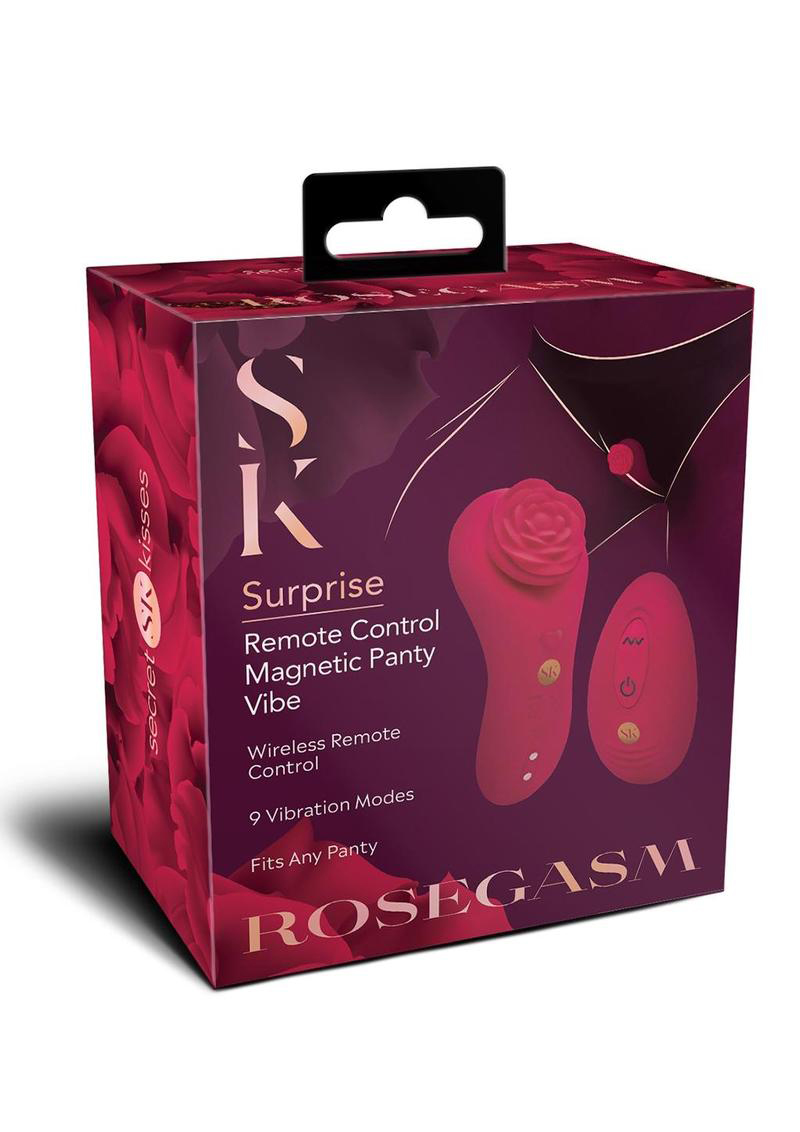 6NBk96qqIpenWNLSVhLXnyJCFofdG1eY Secret Kisses Rosegasm Rose Surprise Panty Vibe - Red - Image 1
