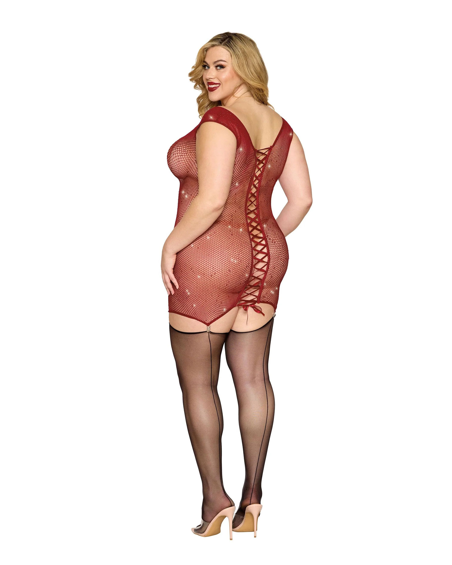 6RmFJ91G0rMJ9MiTL3LgHN7ZDkkfzoqI Garter Slip Dmnd - One Size Queen - Red - Image 1