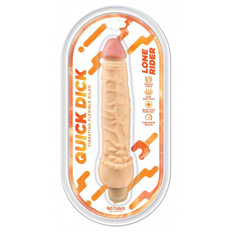 6a2NHx3J Lone Rider Quick Dick - Vibrating Flex Dildo - 6 Inch - Image 1