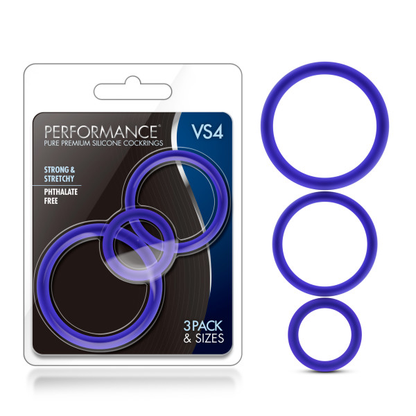 6d5HL8PSICt5nGsQScVvVTlvNonBcI8q Performance - Vs4 Pure Premium Silicone Cockring Set - Indigo - Image 1