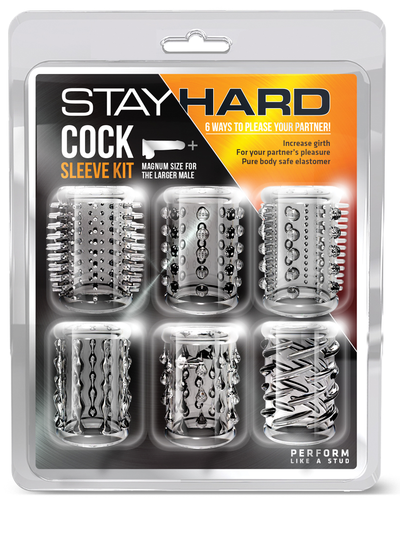 6e01fb8da766617cd88e6464b18a018c Stay Hard Cock Sleeve Kit - Clear - Image 1