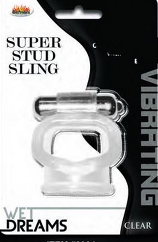6e2dffb3138acbcf4d426b537432b03b Wet Dreams Super Stud Sling - Clear - Image 1