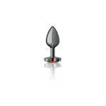 Rainbow Heart Gem Gunmetal Metal Plug - Sm - Image 2