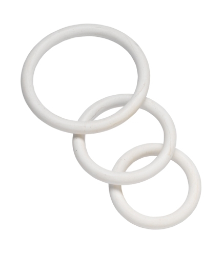 72f9e4ae7ae37ee03406367e36ad87ed Nitrile Cock Ring Set - White - Image 1