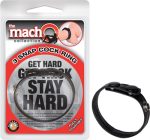 The Macho Collection 3-Snap Cock Ring - Black