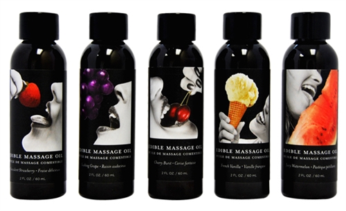 74d4a649981e90fd106d28a595ab357b Edible Massage Oil - 25 Count Display - 2 Fl. Oz. Bottles - Assorted Flavors - Image 1