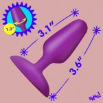 Flexible Vibrating Silicone Butt Plug - Purple - Image 2
