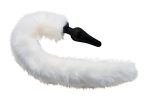 White Fox Tail Anal Plug and Ears Set - Image 2