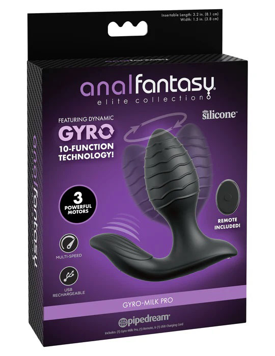 7RRTSP0q Anal Fantasy Elite Gyro - Milk Pro - Black - Image 1