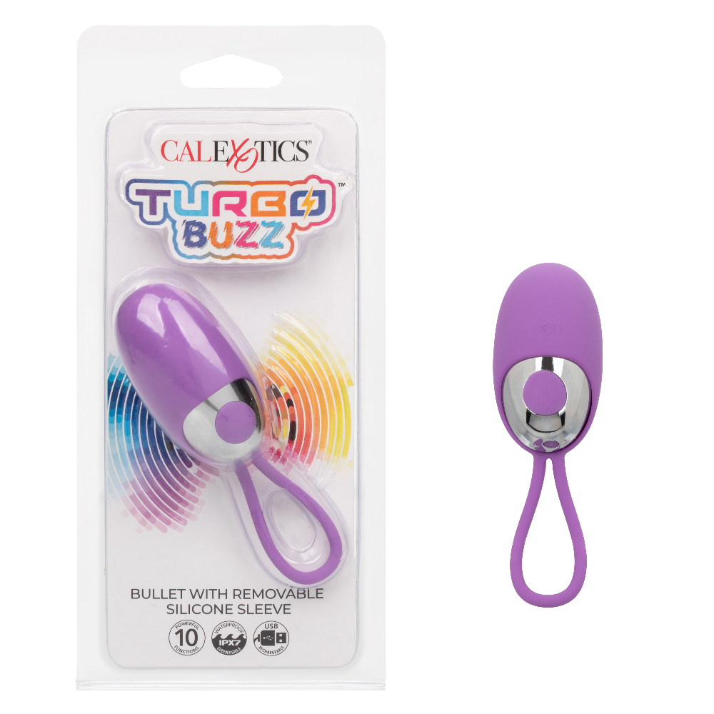 7Y7H8DuxgLlKZwoAN1R4V0f2T27pOjs8 Turbo Buzz Bullet With Removable Silicone Sleeve - Purple - Image 1