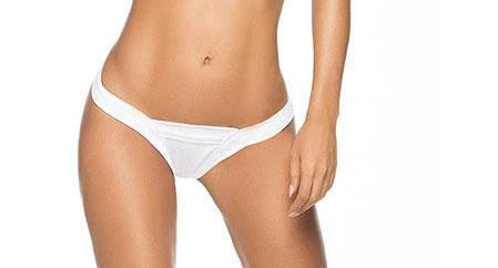 7ZpjlxDm Low Back v Strap Shiny Thong - Medium/large - White - Image 1