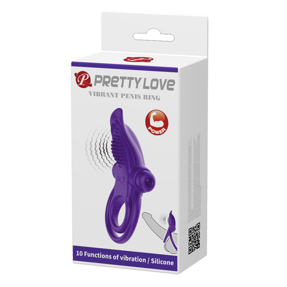 7d9BGOCdKJERKERORm293gZwoTGWQWy7 Pretty Love Vibrant Penis Ring - Purple - Image 1