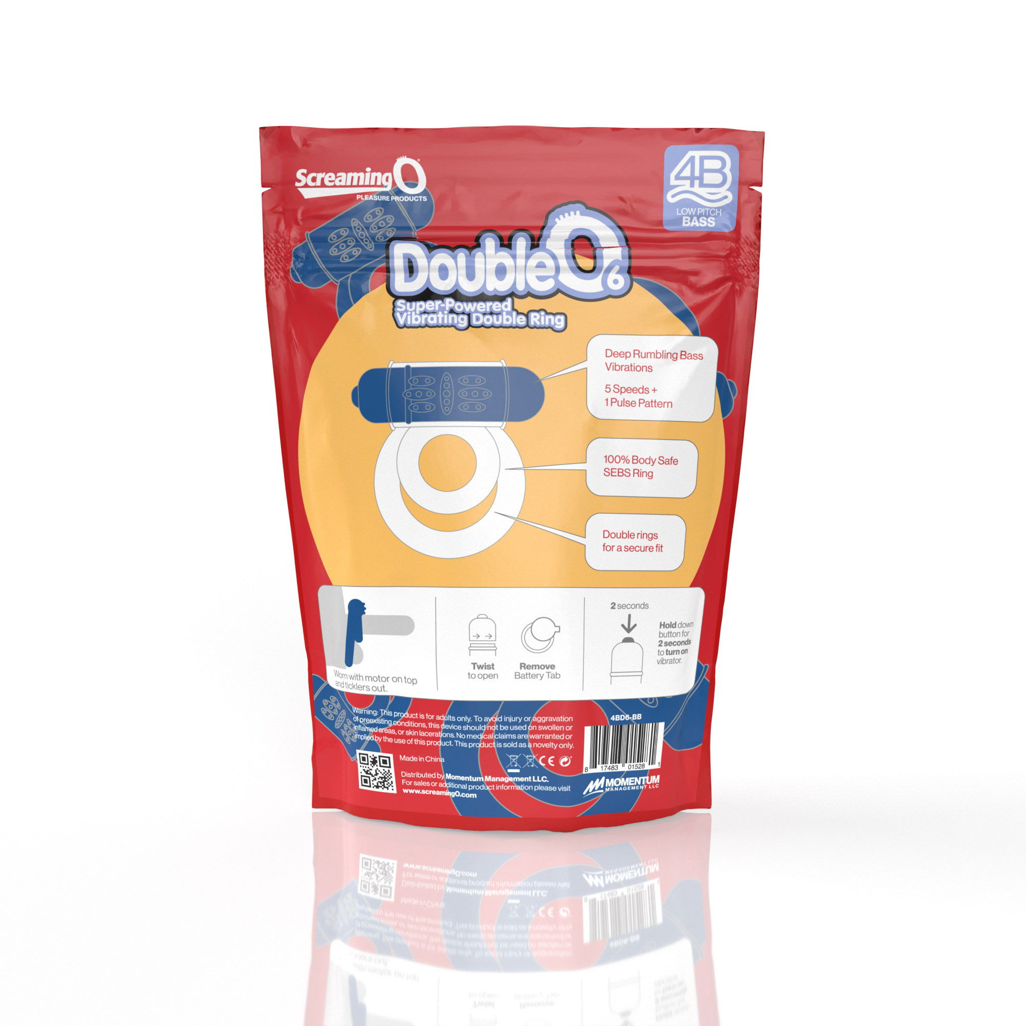 7kTZ28lscbDmA2zgKupBPsrtPvNv5MeW Screaming O 4b - Double O Super Powered Vibrating Double Ring - Blueberry - Image 1