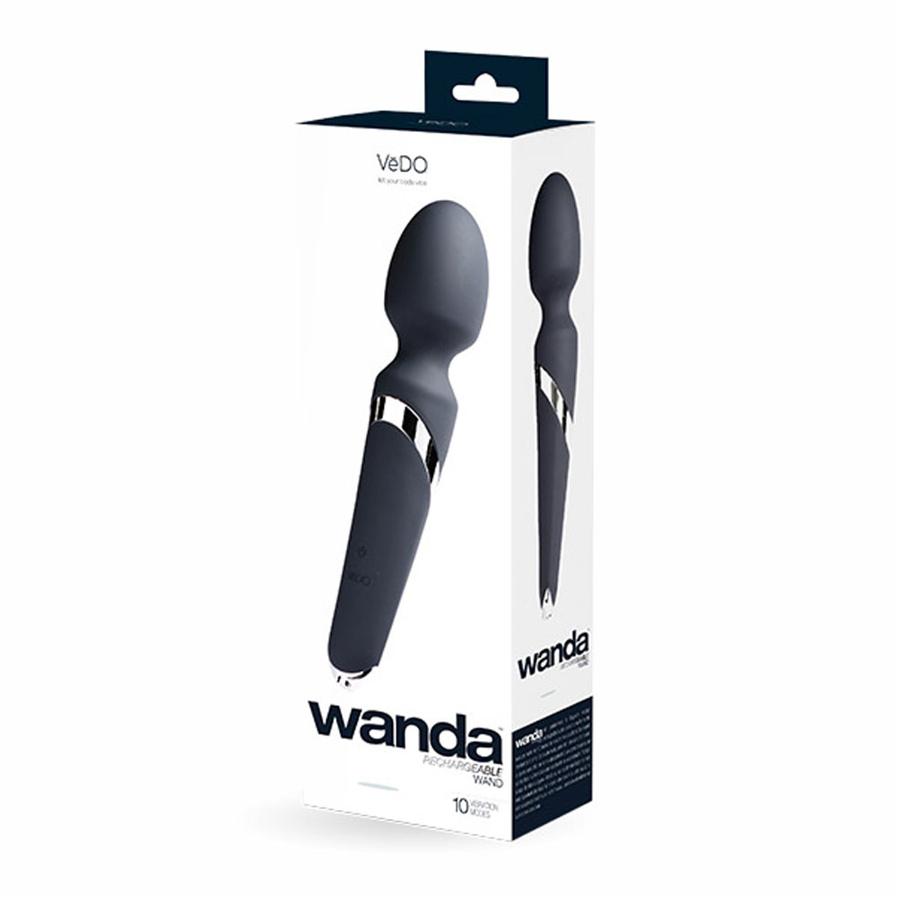7pzA1mS50tnjzpbHclvTyhGHODHwzvL4 Wanda Rechargeable Wand - Just Black - Image 1