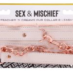 Peaches N Creame Fur Collar and Leash - Pink