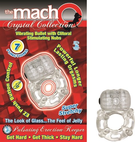8011eb783f2735dd3b98e5a4cfc00fba The Macho Crystal Collection Pulsating Erection Keeper - Clear - Image 1
