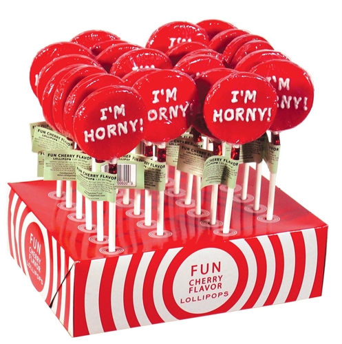 848885116819acd0e7d679ab68ef763f i'm Horny! Lollipops - 24 Piece Display - Image 1