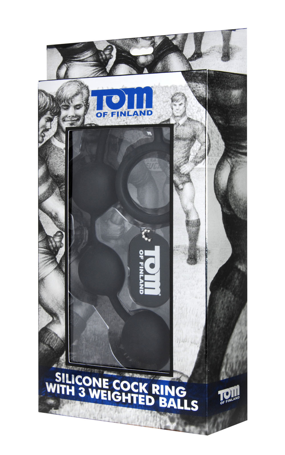 84X6BTGm0wp7YWtwq3j4JTlswx9ypNp2 Tom of Finland Silicone Cock Ring With 3 Weighted Balls - Image 1
