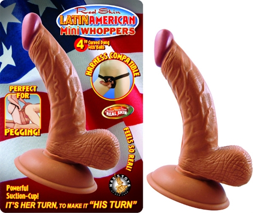 8616ae9ffddc9261235b114f78da8ed1 Latin American Mini Whoppers 4-Inch Curved Dong With Balls - Latin - Latin - Image 1