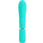 Thomas Super Soft Silicone Rabbit Vibrator - Turquoise - Image 3