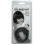 Sex and Mischief Nitrile Cock Rings 3 Pack - Image 2